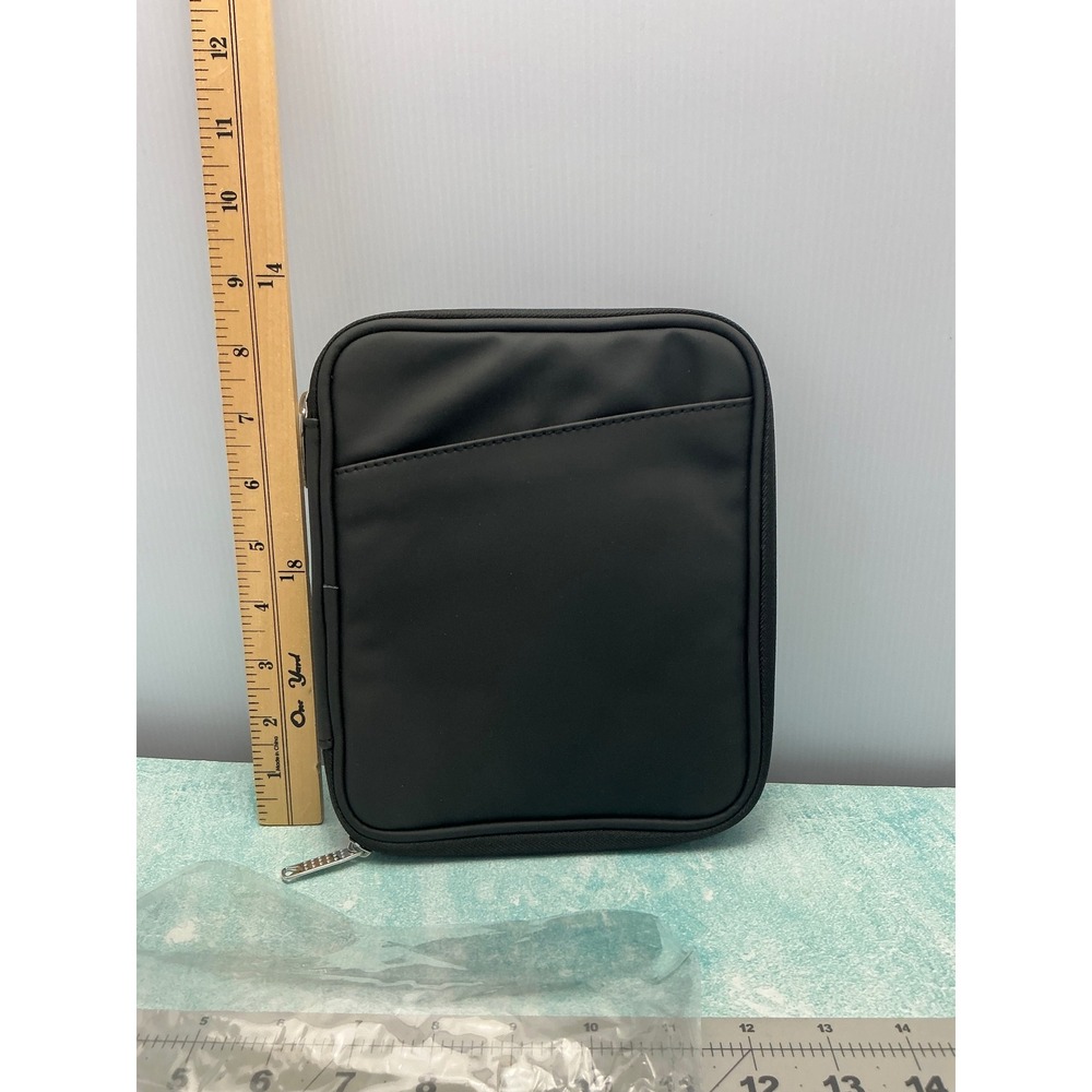 Black Zippered Ereader iPad mini‎ Organizer Pouch Bag Case